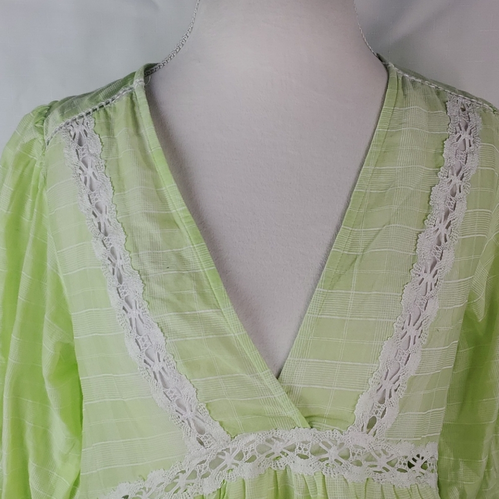 Free People Lime Colored Time Out Tunic Top  in XS - Picture 4 of 12
